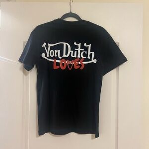 NWOT Von Dutch Loves Black T-Shirt